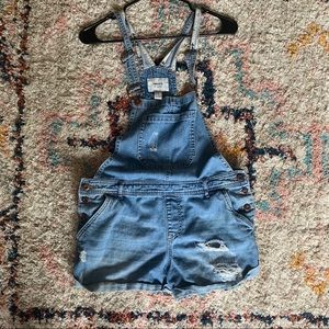 Denim Overalls Shorts